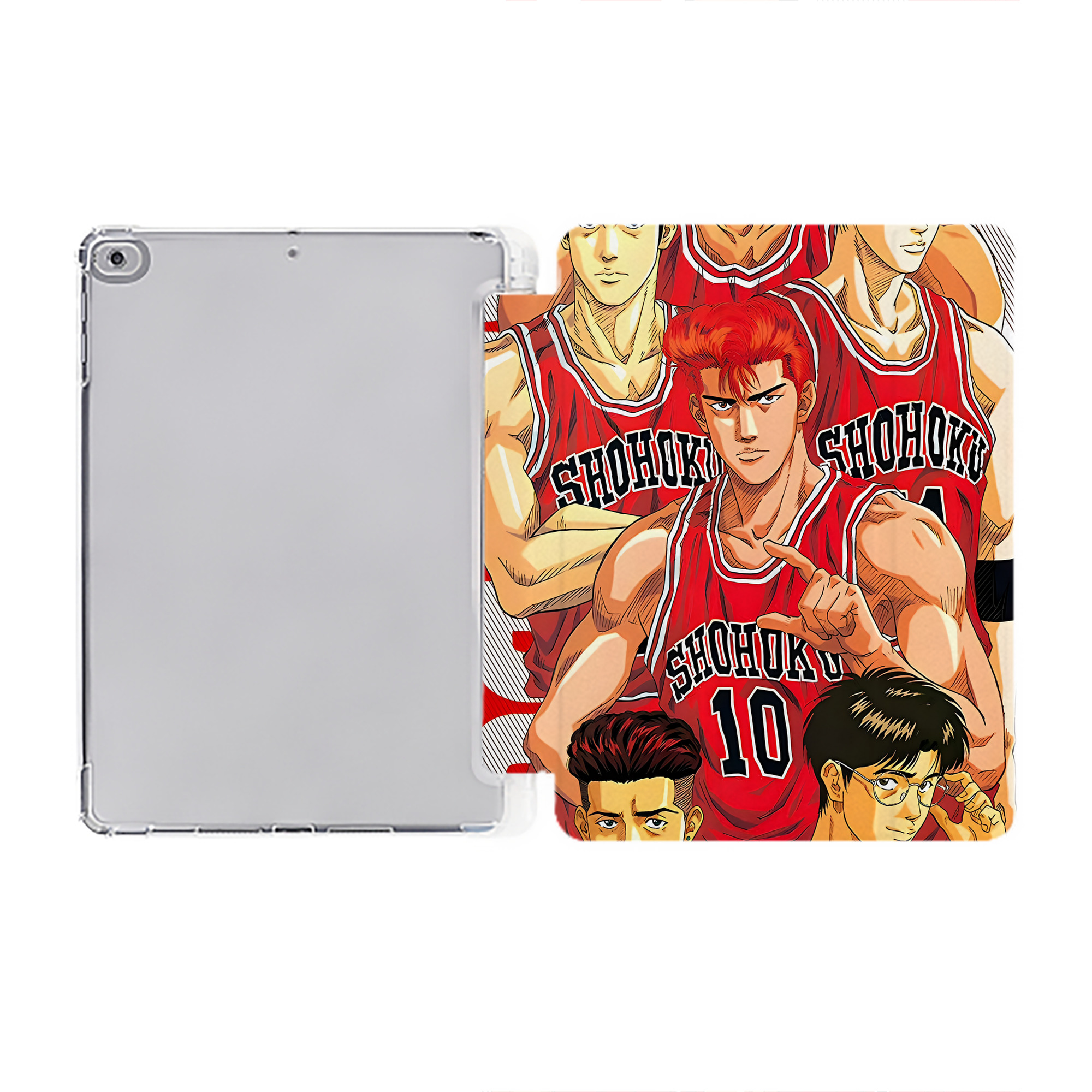 （画像用） SLAM DUNK／スラムダンク IPad ケース ペン収納付き 三つ折りスタンド PUレザー×シリコン 対応機種9.5/10.5/10.9インチ